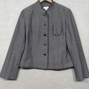 Christopher & Banks Womens Textured Blazer Jacket Medium Classic Minimalist